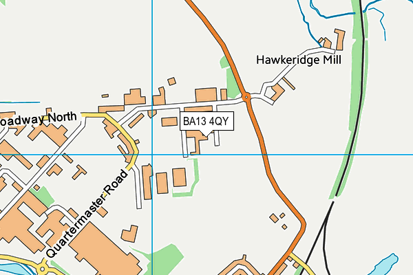 BA13 4QY map - OS VectorMap District (Ordnance Survey)