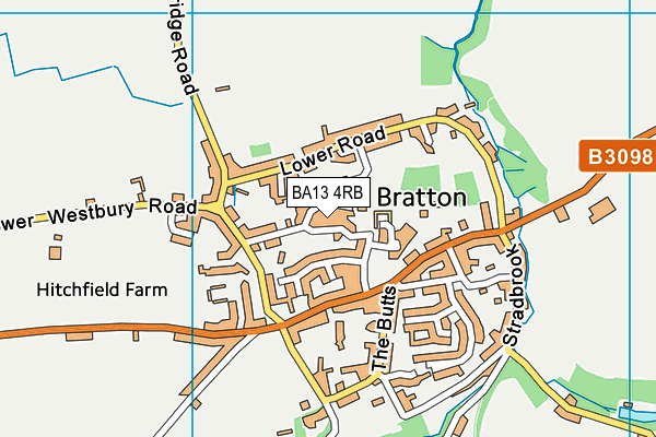 BA13 4RB map - OS VectorMap District (Ordnance Survey)