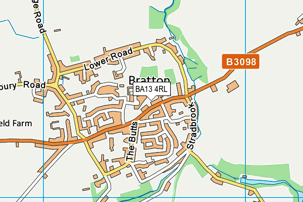 Bratton Primary School map (BA13 4RL) - OS VectorMap District (Ordnance Survey)