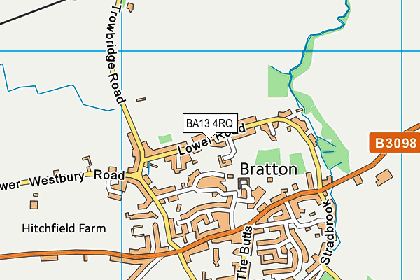 BA13 4RQ map - OS VectorMap District (Ordnance Survey)