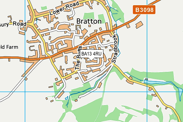 BA13 4RU map - OS VectorMap District (Ordnance Survey)
