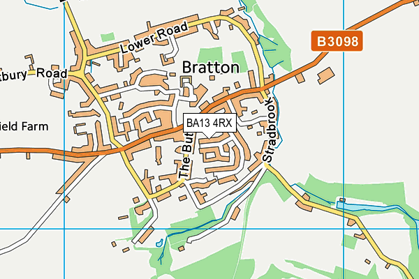 BA13 4RX map - OS VectorMap District (Ordnance Survey)