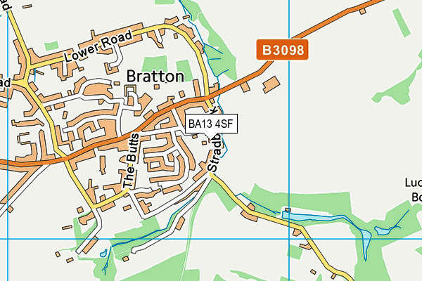 BA13 4SF map - OS VectorMap District (Ordnance Survey)