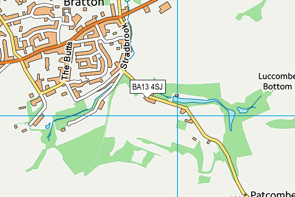 BA13 4SJ map - OS VectorMap District (Ordnance Survey)