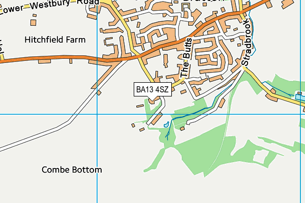 BA13 4SZ map - OS VectorMap District (Ordnance Survey)