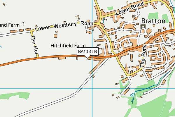 BA13 4TB map - OS VectorMap District (Ordnance Survey)