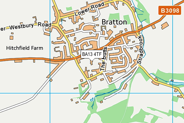 BA13 4TF map - OS VectorMap District (Ordnance Survey)