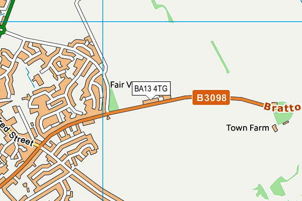 BA13 4TG map - OS VectorMap District (Ordnance Survey)