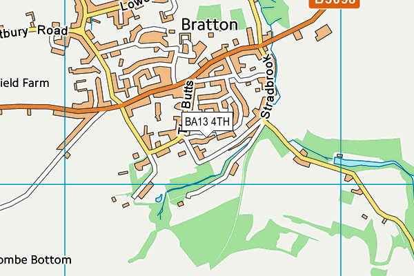 BA13 4TH map - OS VectorMap District (Ordnance Survey)