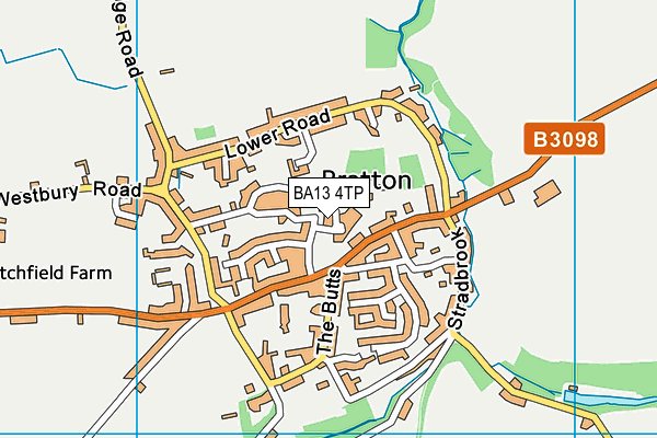 BA13 4TP map - OS VectorMap District (Ordnance Survey)