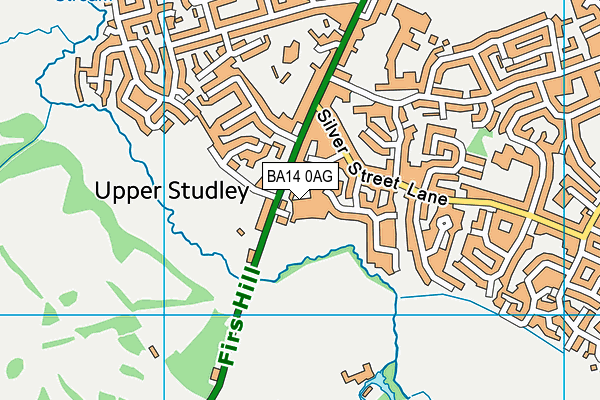 BA14 0AG map - OS VectorMap District (Ordnance Survey)