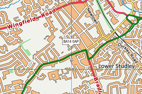 BA14 0AP map - OS VectorMap District (Ordnance Survey)