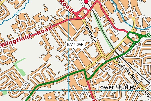 BA14 0AR map - OS VectorMap District (Ordnance Survey)