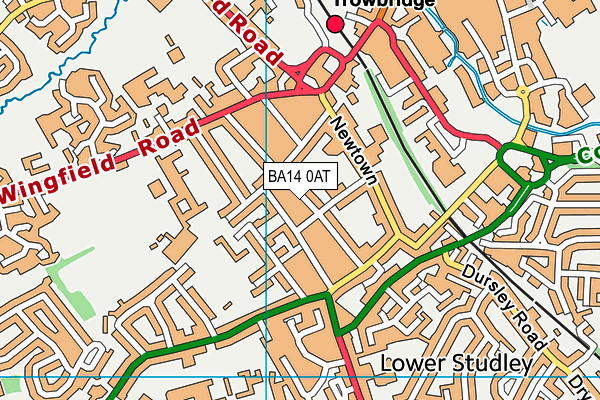 BA14 0AT map - OS VectorMap District (Ordnance Survey)