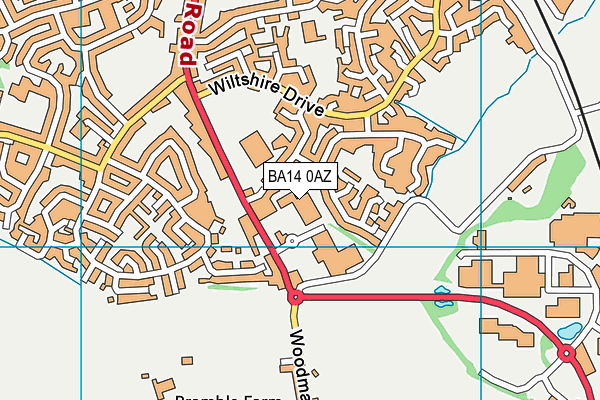 Puregym (Trowbridge) map (BA14 0AZ) - OS VectorMap District (Ordnance Survey)