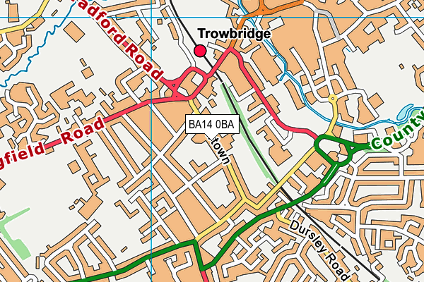 BA14 0BA map - OS VectorMap District (Ordnance Survey)