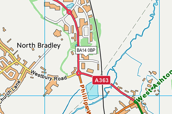 BA14 0BP map - OS VectorMap District (Ordnance Survey)