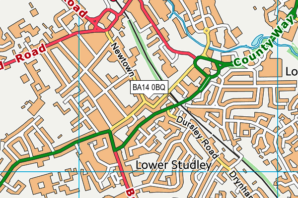 BA14 0BQ map - OS VectorMap District (Ordnance Survey)