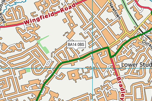 BA14 0BS map - OS VectorMap District (Ordnance Survey)