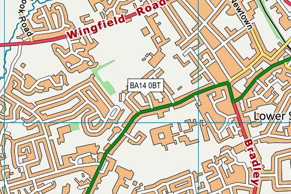 BA14 0BT map - OS VectorMap District (Ordnance Survey)