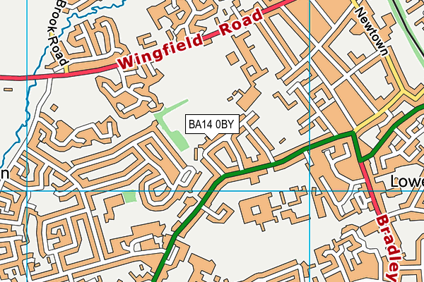 BA14 0BY map - OS VectorMap District (Ordnance Survey)