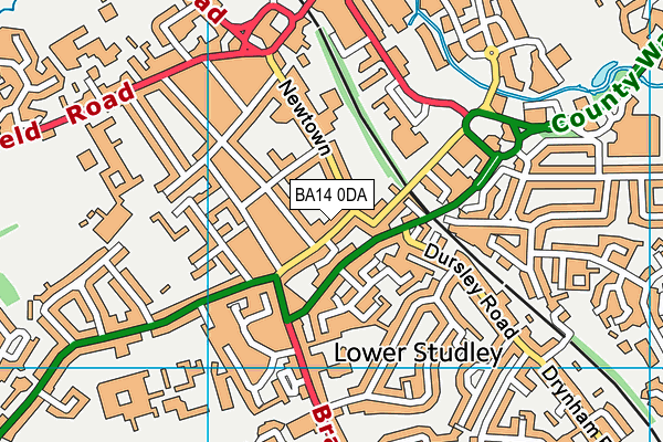 BA14 0DA map - OS VectorMap District (Ordnance Survey)