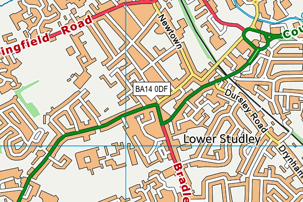 BA14 0DF map - OS VectorMap District (Ordnance Survey)