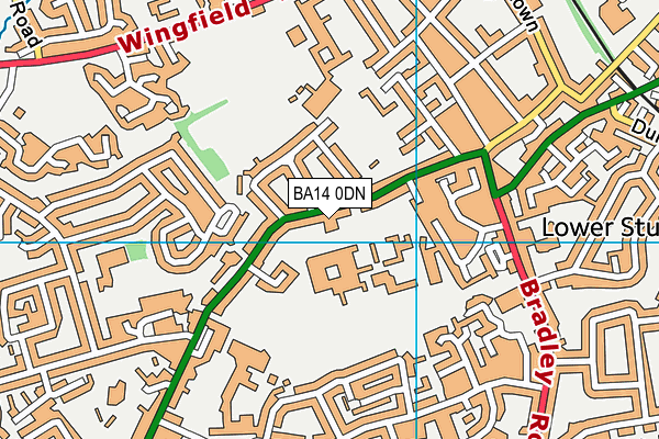 Trowbridge Sports Centre map (BA14 0DN) - OS VectorMap District (Ordnance Survey)