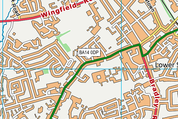 BA14 0DP map - OS VectorMap District (Ordnance Survey)