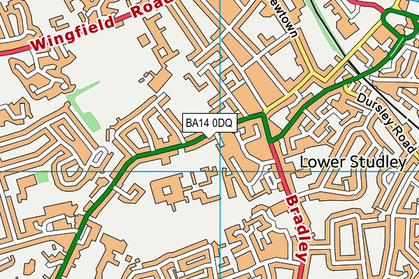 BA14 0DQ map - OS VectorMap District (Ordnance Survey)