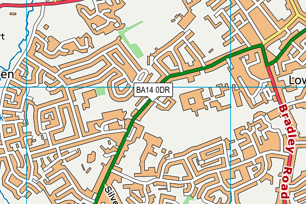 BA14 0DR map - OS VectorMap District (Ordnance Survey)