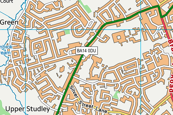 BA14 0DU map - OS VectorMap District (Ordnance Survey)