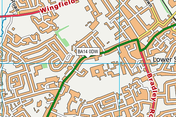 BA14 0DW map - OS VectorMap District (Ordnance Survey)
