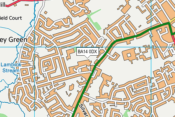 BA14 0DX map - OS VectorMap District (Ordnance Survey)