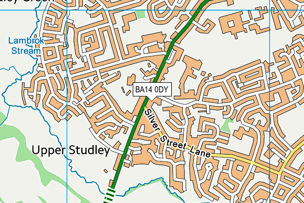 BA14 0DY map - OS VectorMap District (Ordnance Survey)