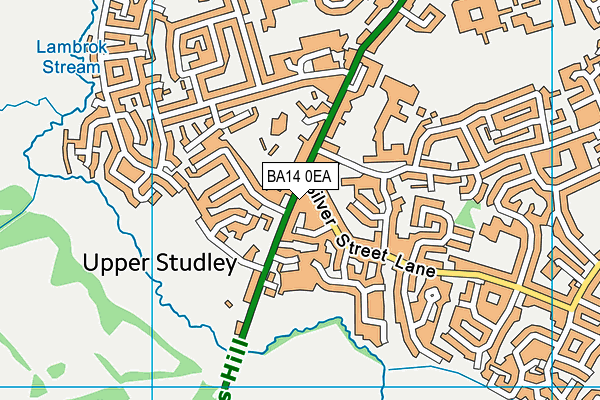 BA14 0EA map - OS VectorMap District (Ordnance Survey)