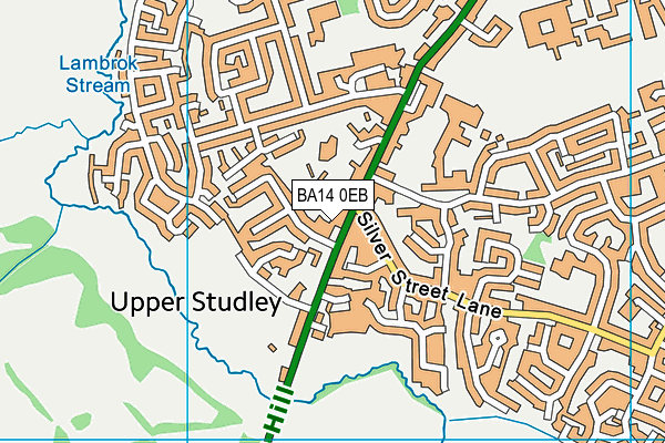 BA14 0EB map - OS VectorMap District (Ordnance Survey)