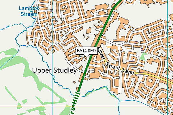 BA14 0ED map - OS VectorMap District (Ordnance Survey)