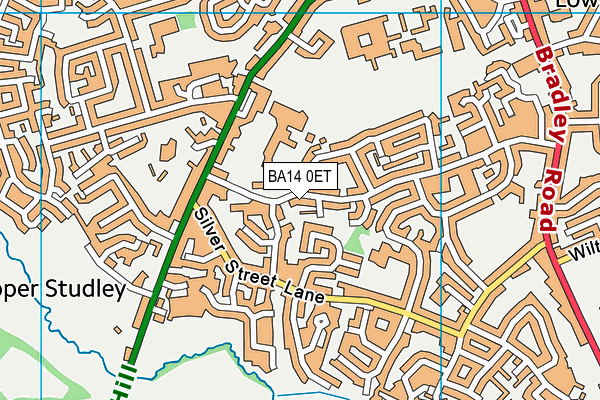 BA14 0ET map - OS VectorMap District (Ordnance Survey)