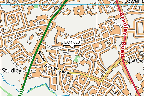 BA14 0EU map - OS VectorMap District (Ordnance Survey)