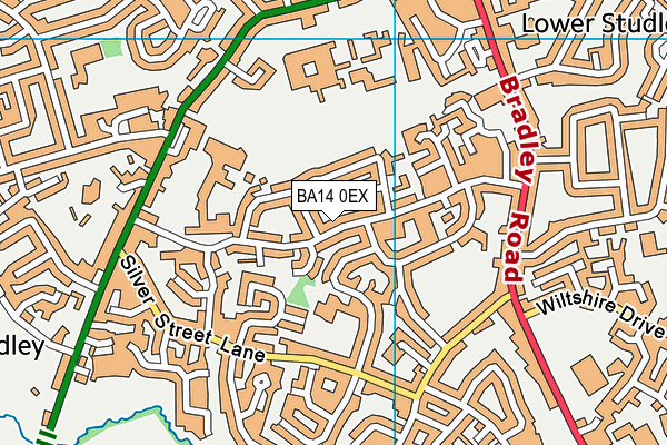 BA14 0EX map - OS VectorMap District (Ordnance Survey)