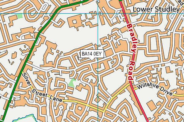 BA14 0EY map - OS VectorMap District (Ordnance Survey)