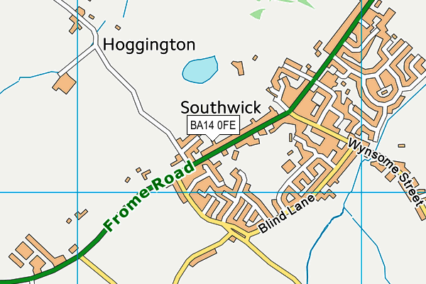 BA14 0FE map - OS VectorMap District (Ordnance Survey)