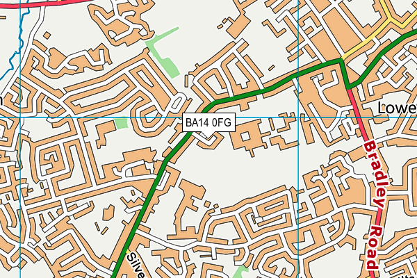 BA14 0FG map - OS VectorMap District (Ordnance Survey)