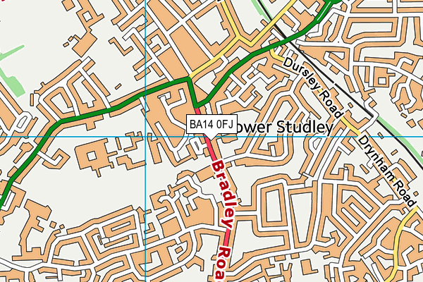 BA14 0FJ map - OS VectorMap District (Ordnance Survey)