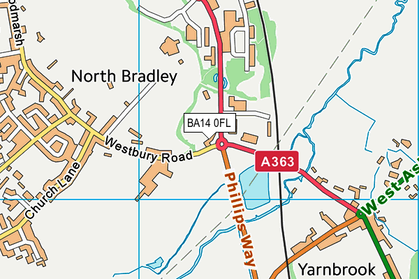 BA14 0FL map - OS VectorMap District (Ordnance Survey)