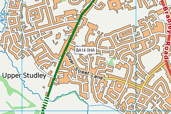 BA14 0HA map - OS VectorMap District (Ordnance Survey)