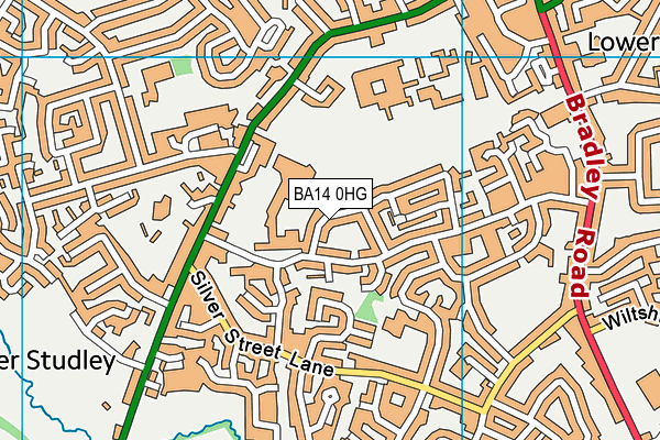 BA14 0HG map - OS VectorMap District (Ordnance Survey)