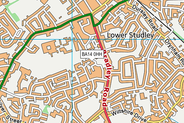 BA14 0HH map - OS VectorMap District (Ordnance Survey)