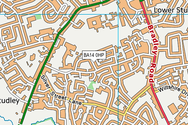 BA14 0HP map - OS VectorMap District (Ordnance Survey)